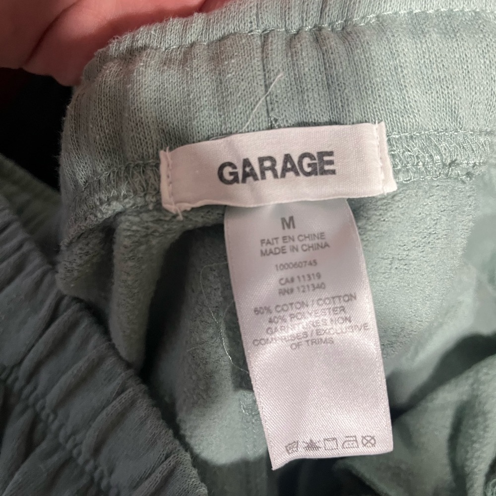 green garage sweatpants